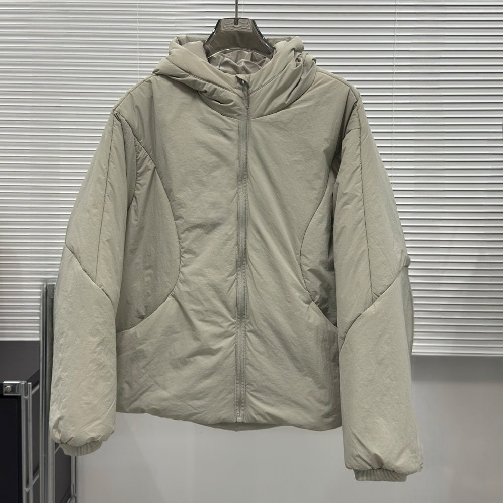 LU  Women's new hooded loose casual cotton-padded jacket coat