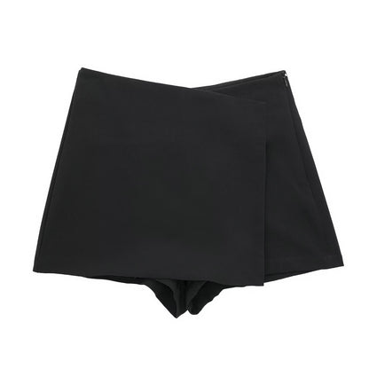 Women's multicolored casual asymmetric culottes