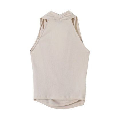 Women's casual draped cross top