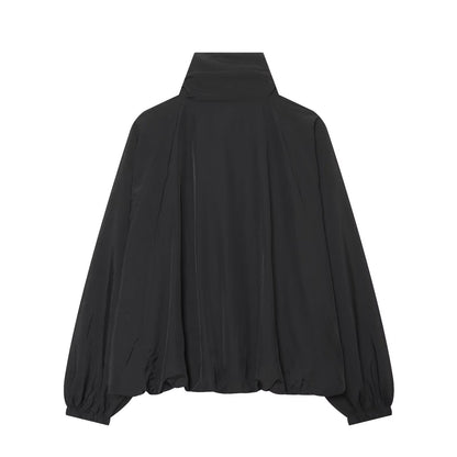 Women's casual large silhouette nylon Coat