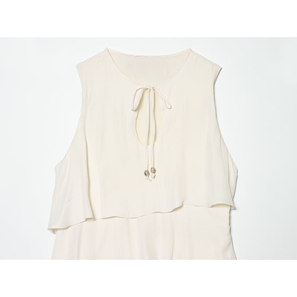 Women's layered decorated sleeveless dress
