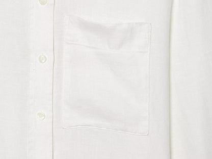 Women's linen blended linen long sleeved shirt
