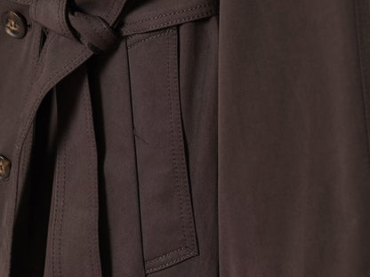 Women's with Belt casual stand collar twill coat