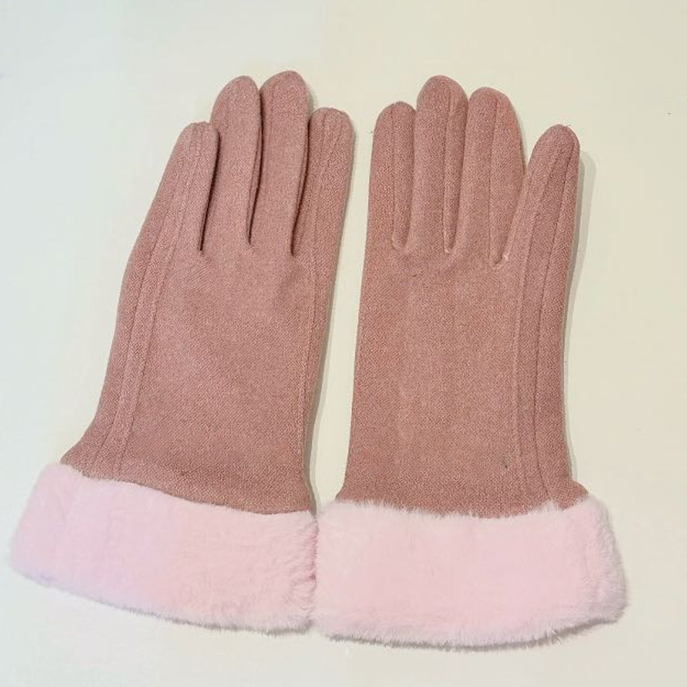 LU Women's new plush padded wool gloves