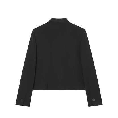 suit Women's 2 pieces short single breasted Blazer Coat+split flared pants