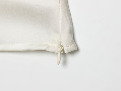 Women's satin textured short button top
