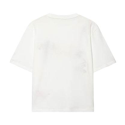 Women's Comfortable O Neck Embroidered Flower T-shirt