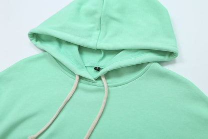 suit Women's 2 pieces comfortable casual short hooded sweatshirt+Pants
