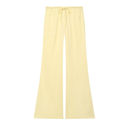 suit Women's 2 pieces satin textured strapless top+Pants