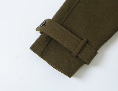 Women's with belt standing collar coat