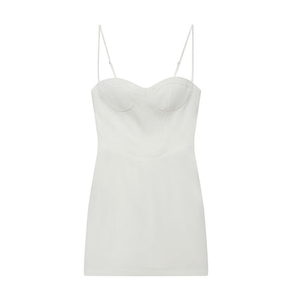 Women's slim backless suspender mini dress
