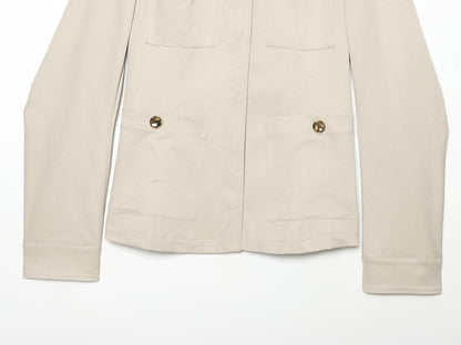 Women's pocket decoration slim stand collar jacket Coat