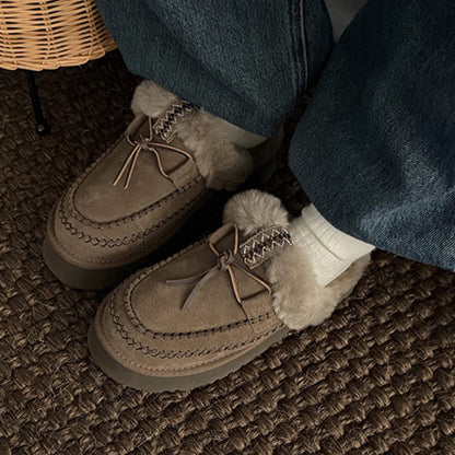 Women's thick-soled warm and velvet slippers in autumn and winter