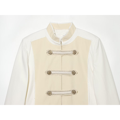 Women's rope knot decorative stand collar Coat