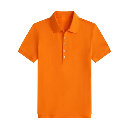 Women's new slim five-button polo shirt lapel T-shirt