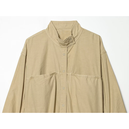 Women's washed effect poplin jacket Coat
