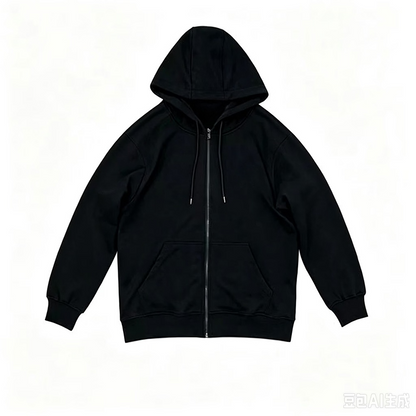 Women's new leisure hooded zipper design sweater coat