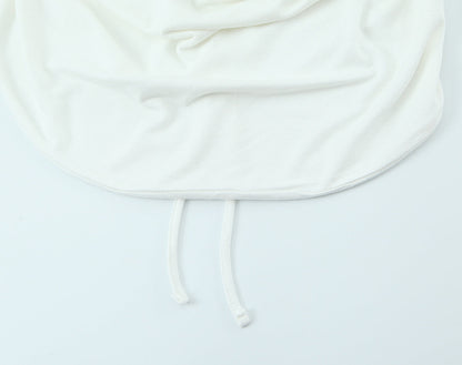 Women's pleated Hanging neck collar top