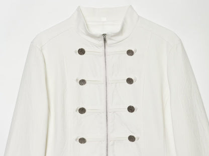 Women's standing collar breasted decorative Blazer Coat
