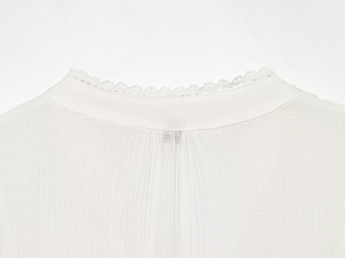 Women's layered decorative embroidered top