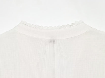 Women's layered decorative embroidered top