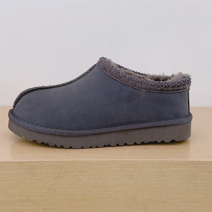 Women's new thin-soled and velvet padded snow boots