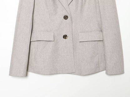 set woman 2 pieces casual linen blend pleated Blazer Coat +Pants