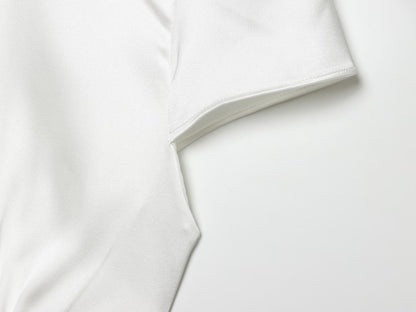Women's opening design satin texture mini dress