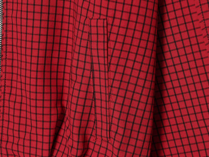 Women's standing collar plaid pilot jacket Coat