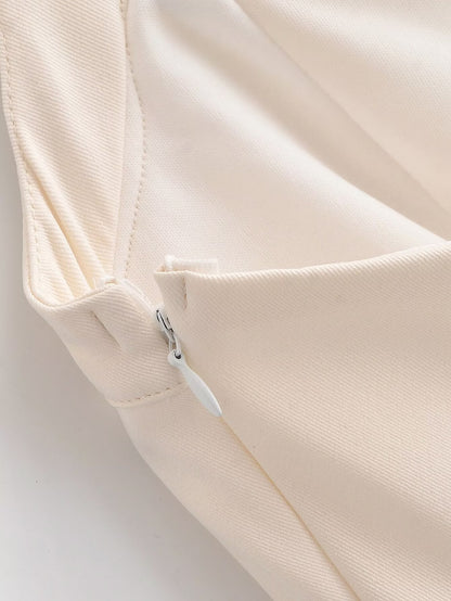 Women's hanging neck wide hem dress