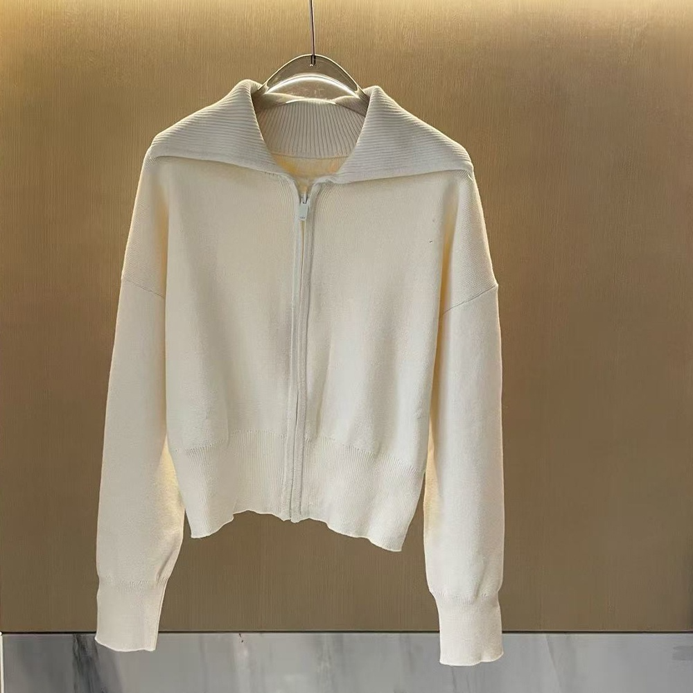 Women's new leisure lapel sweater cardigan