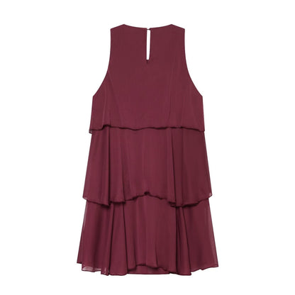Women's sleeveless draped cake dress