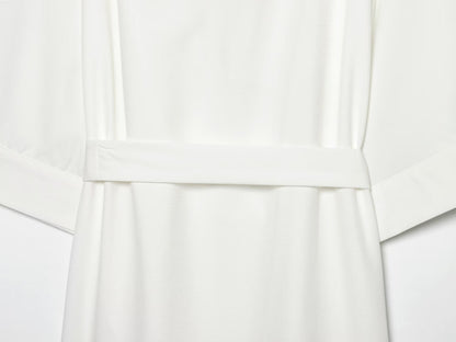 Women's With Belt loose long shirt style dress