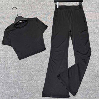 Women's new high-elastic micro-pull hip fitness yoga two-piece set