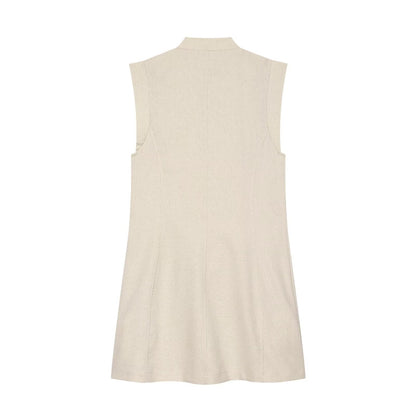 Women's rope knot linen blend mini dress