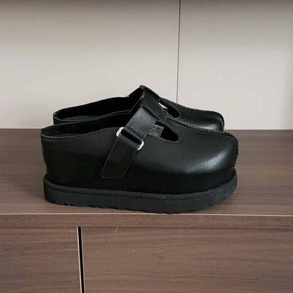 Women's new ultra-thick bottom-raised semi-enclosed slippers