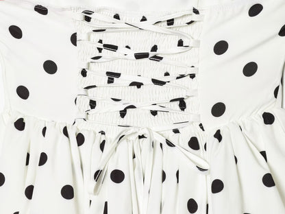 Women's polka dot halter neck mini dress