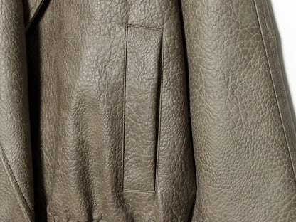 Women's leather effect casual jacket Coat