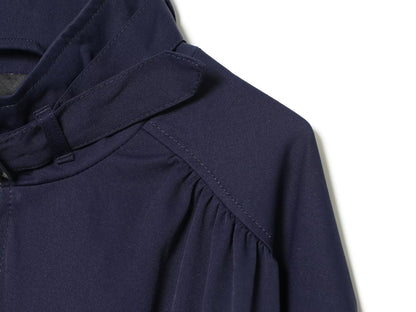 Women's pleated sleeve loose oversized pilot jacket