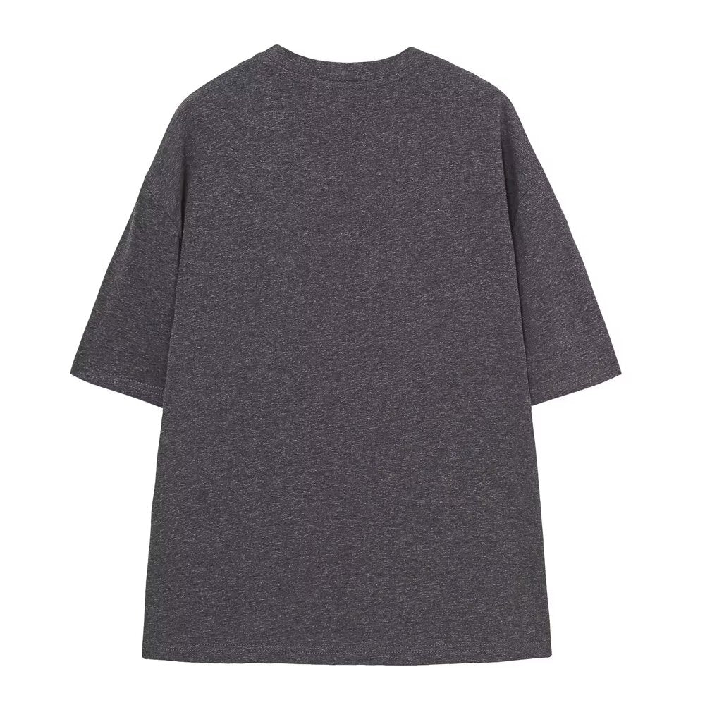 2026 multi-color printed letter T-shirt women short sleeved O-neck loose T-shirt