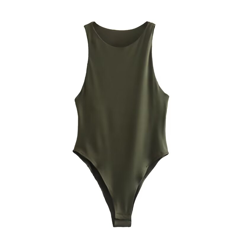 Women's tight halter neck bodysuit