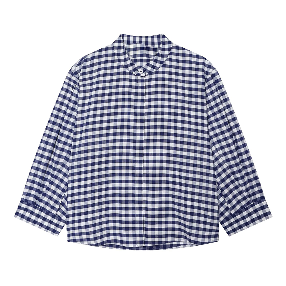 suit Women's 2 pieces plaid button up shirt+shorts