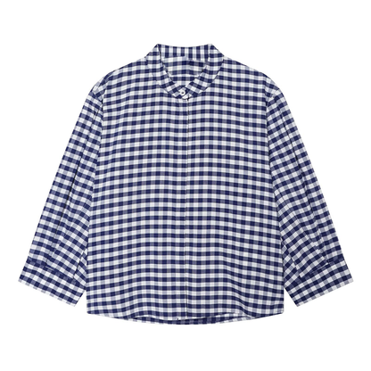 suit Women's 2 pieces plaid button up shirt+shorts