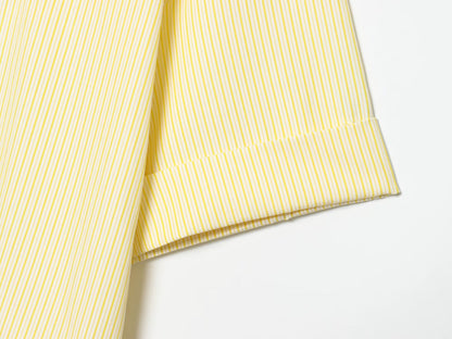 suit Women's 2 pieces loose striped poplin loose shirt+Shorts