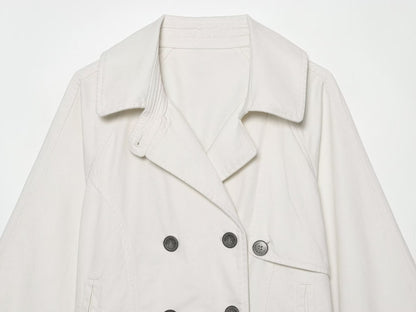 Women's breasted decorative short lapel Coat