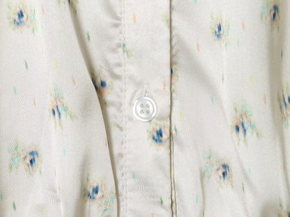 Women's bow decoration printed shirt