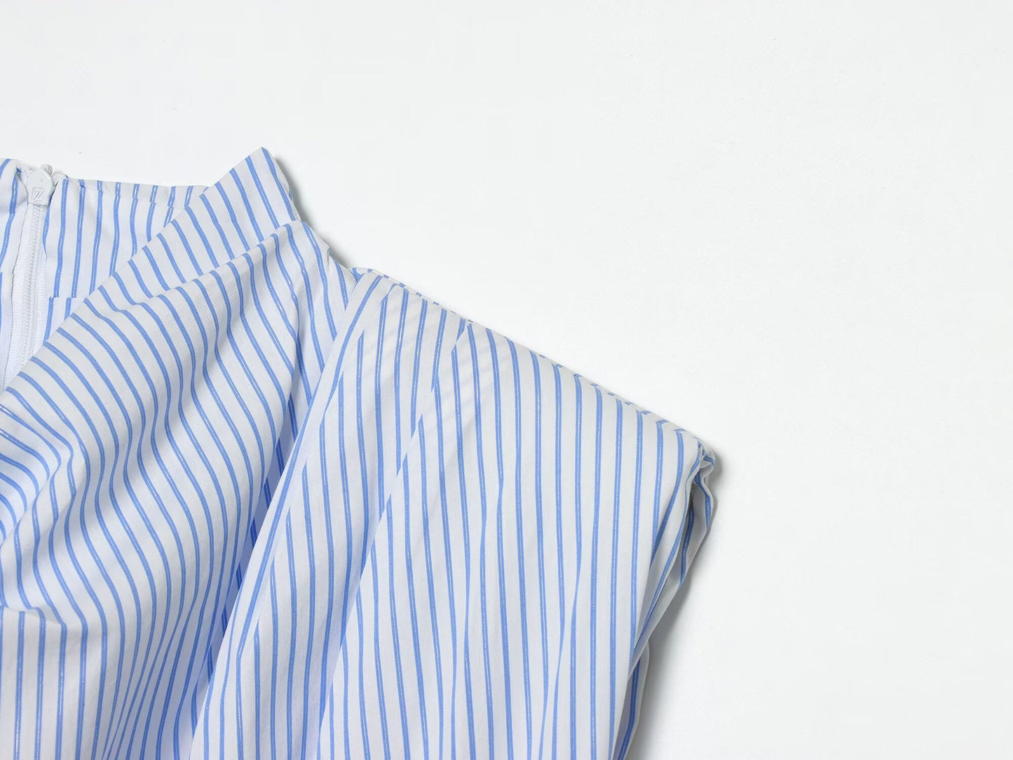 Women's metallic line decorative striped top