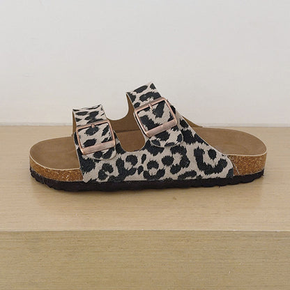 Women's 2026 new leisure soft-soled beach leopard slippers