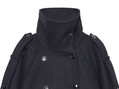 Women's thick double breasted chimney collar Coat