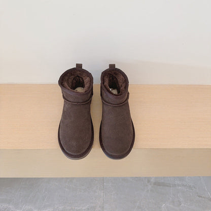 Women's new velvet short snow boots